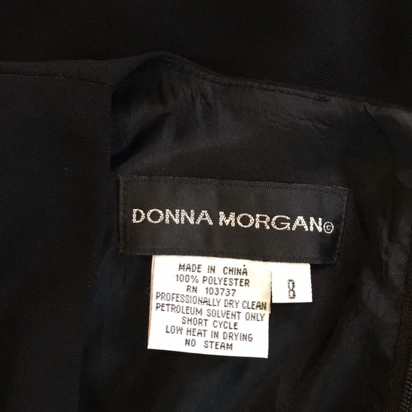 Donna Morgan Floral Beaded Formal Midi Dress 3/4 Sleeves - Picture 15 of 16